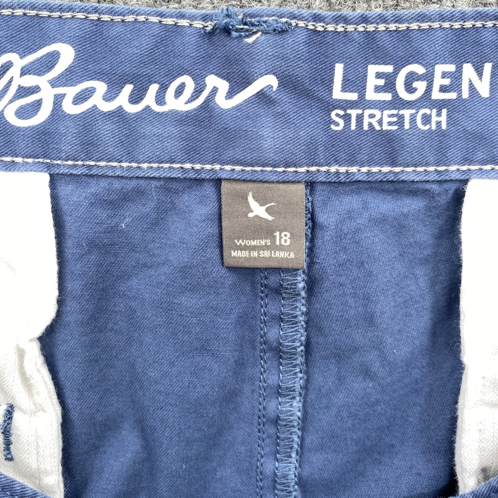 Eddie Bauer Legendwash Stretch Shorts Women 18 Blue Curvy Outdoor Chino Coastal - Picture 4 of 12